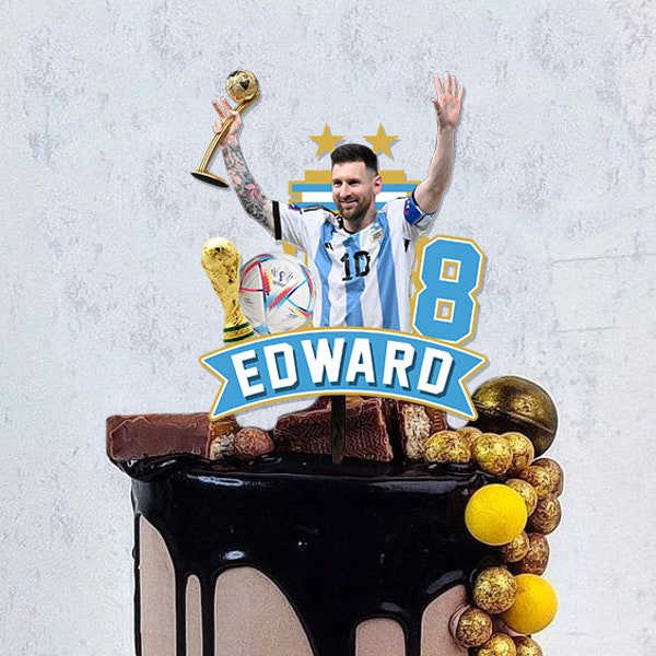 Soccer cake topper | Messi cake topper | Kids cake topper | birthday party