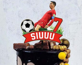 Ronaldo Siuuu Soccer Cake Topper | Birthday Party (Digital Download)