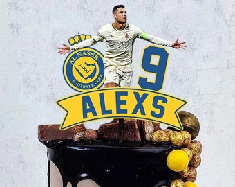 Topper de pastel de Ronaldo / Topper de pastel de fútbol / Topper de pastel para niños / fiesta de cumpleaños