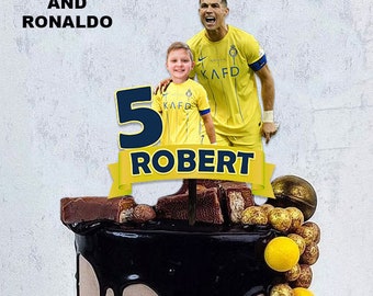 Ronaldo Birthday Cake Topper | CR7, Kids Party (Digital)