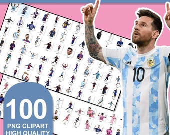 Messi PNG Clipart Image | 100 Pcs (Digital Download)