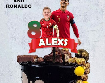 Ronaldo Birthday Cake Topper | CR7, Kids Party (Digital)
