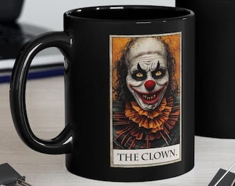 Clown Tarot Card 11oz Black Mug coffee cup
