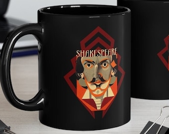 Taza de café Shakespeare 11oz Black Mug