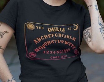 Ouija Board Shirt, Spirit Board Planchette Tee, Witchy Seance T-Shirt, Occult Halloween Gift