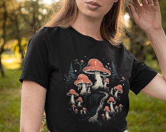 Zauberpilz T-Shirt | Cottagecore T-Shirt | Cottage Core Tee | Psychedelisches Geschenk | Natur Shirt | Trippy Style
