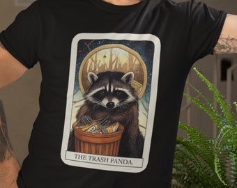 Trash Panda Tarot Card T-Shirt | Raccoon Teeshirt | Tarot Card Tee Shirt | Trash Panda Gift