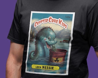 Loch Ness Monster Shirt, Nessie T-Shirt, Funny Cryptid Trading Card Tee, Cryptozoology Gift