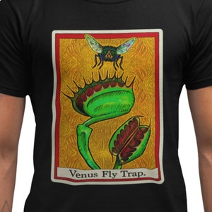 Venus Fly Trap Tarot CardT-Shirt | Botany Teeshirt | Occult Tee | Horror Gift