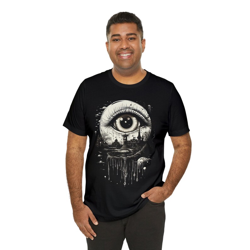 Weirdcore-tröja, surrealistisk ögonglobströja, trippy alternativa kläder, psykedelisk grunge-tröja för konstiga personer bild 4