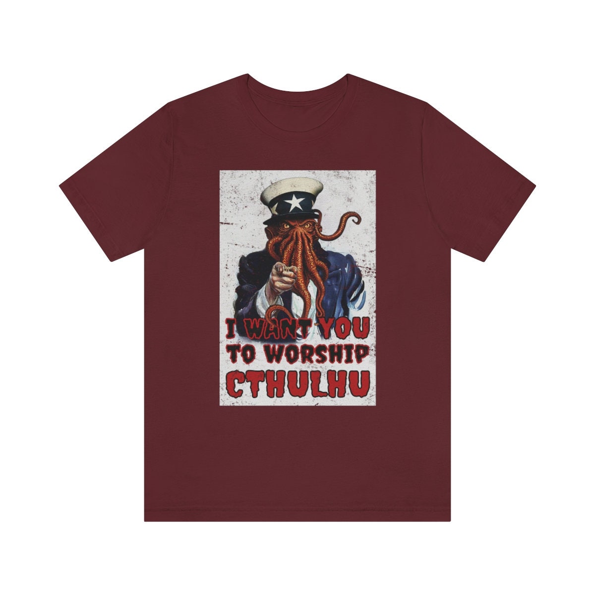 Discover Cthulhu Uncle Sam Shirt HP Lovecraft TEESHIRT Call of Cthulhu Worship Cthulhu Cthulu