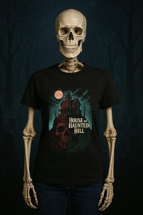 House on Haunted Hill Tee Shirt | 3 Color Classic Horror T-shirt 