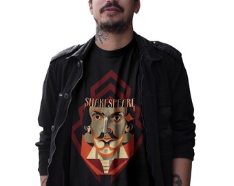 William Shakespeare Art Deco Shirt gift poet shirt author writer gift for author gift for writer gift for reader