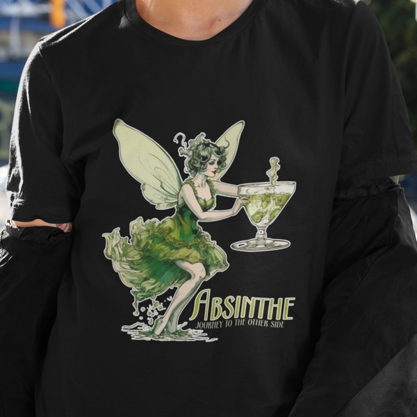 Absinthe Green Fairy T-Shirt | Teeshirt | Goth Shirt | Cottagecore Gift | Apparel | Clothing