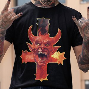 Devil Cross T-Shirt | Satanic Teeshirt | Goth Shirt | Satan Lucifer Gift Satanic Satan  Heavy Metal