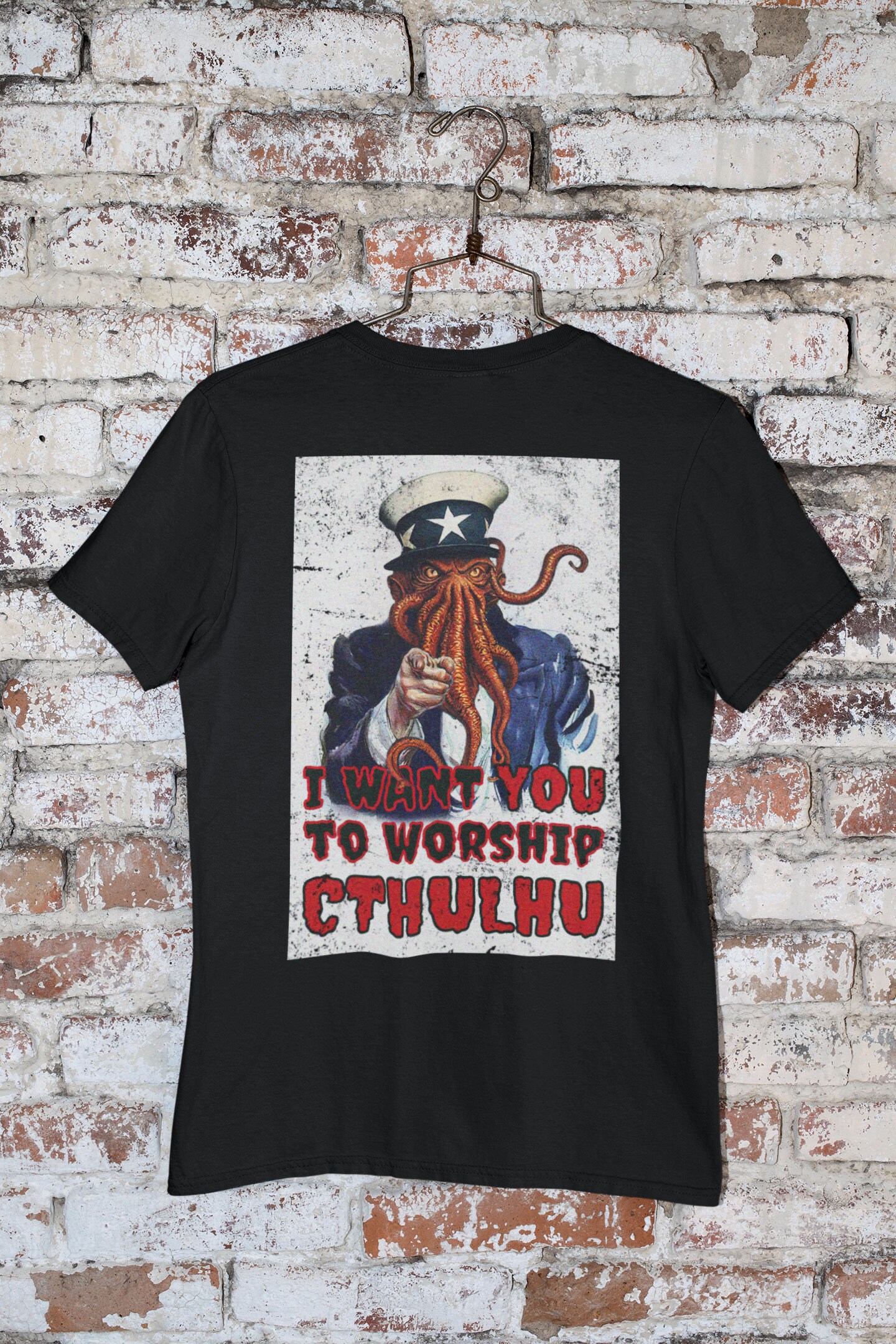Discover Cthulhu Uncle Sam Shirt HP Lovecraft TEESHIRT Call of Cthulhu Worship Cthulhu Cthulu