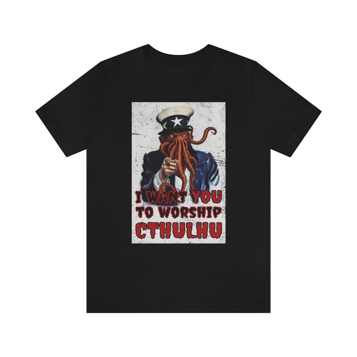 Discover Cthulhu Uncle Sam Shirt HP Lovecraft TEESHIRT Call of Cthulhu Worship Cthulhu Cthulu