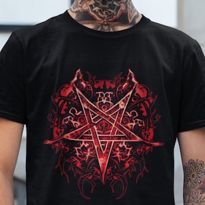 Satanic Pentagram T-Shirt | Devil Teeshirt | Goth Shirt | Satan Lucifer Gift Satanic Satan