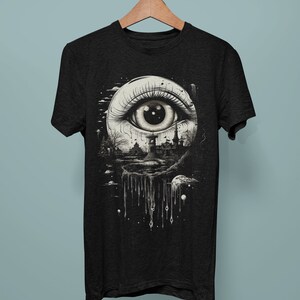 Weirdcore-tröja, surrealistisk ögonglobströja, trippy alternativa kläder, psykedelisk grunge-tröja för konstiga personer bild 3