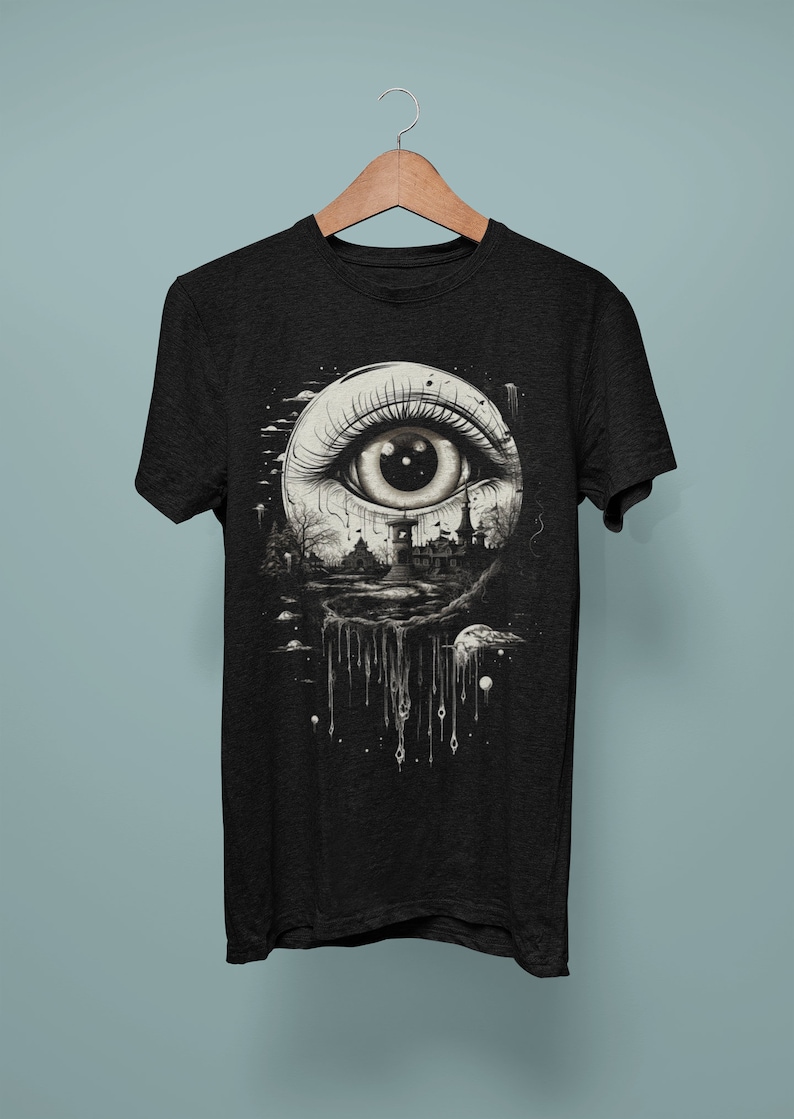 Weirdcore-tröja, surrealistisk ögonglobströja, trippy alternativa kläder, psykedelisk grunge-tröja för konstiga personer bild 3