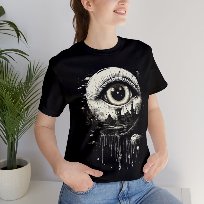 Weirdcore-tröja, surrealistisk ögonglobströja, trippy alternativa kläder, psykedelisk grunge-tröja för konstiga personer bild 5