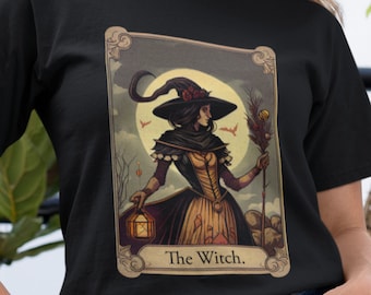 La Tarjeta del Tarot de la Bruja Camiseta / Camiseta de Brujería / Camiseta Pagana / Regalo Oculto Ropa de Bruja Cottaecore