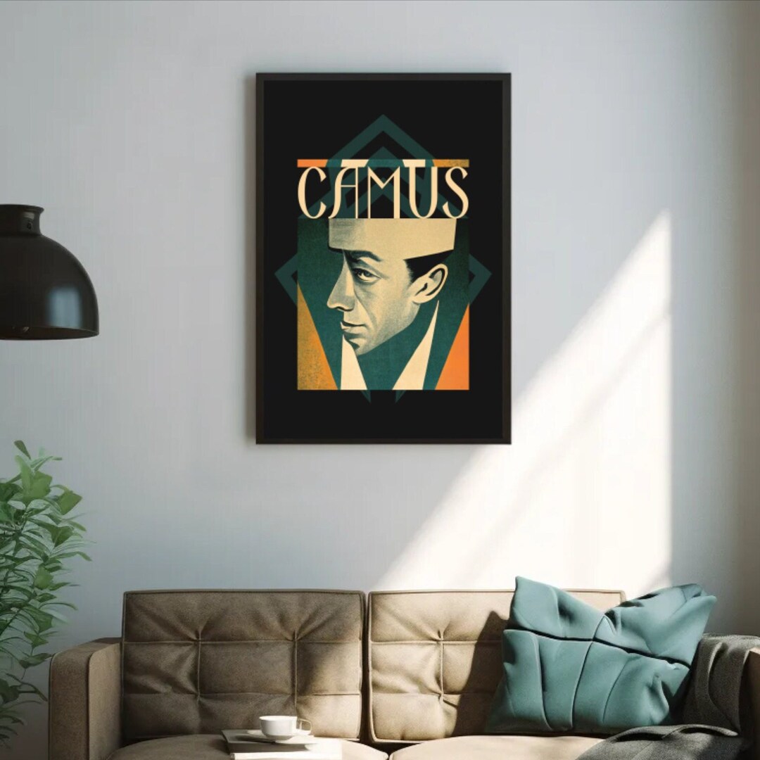 Albert Camus Art Deco Art Print Gift Poet Artwork Design Decor Author ...
