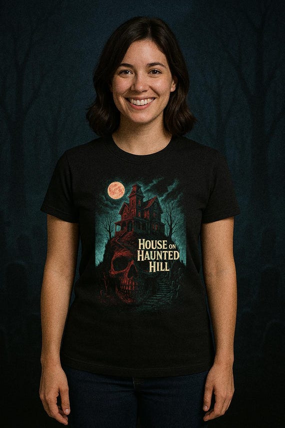 トップス house on the hill ss tee (check) 110 House on Haunted Hill Tee Shirt | 3 Color Classic Horror T-shirt