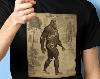 Sasquatch Arcane AnatomyT-Shirt | Bigfoot Teeshirt | Cult Monster Tee | Horror Gift