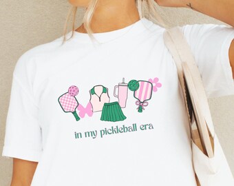 Pickleball shirt, pickleball gift, pickleball accessories, cute aesthetic pickleball era shirt, coquette pickleball Christmas gift for her