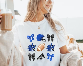 School spirit coquette shirt, custom school colors football shirt, cheer mom shirt, cheer coach gift, game day shirt, college mascot shirt