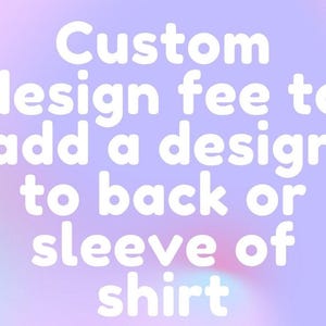 Add custom design fee