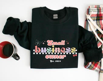 Small business owner sweatshirt, retro small business owner shirt, christmas gift small business owner, custom small business owner shirt