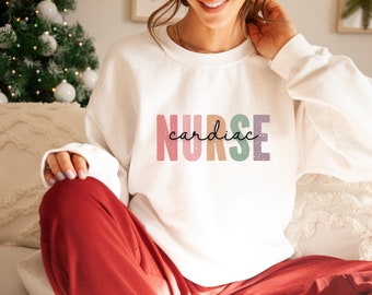 Camisa de enfermera cardíaca, sudadera de enfermera cardíaca, enfermera CVICU, regalo de enfermera preceptora, regalos de enfermera cardíaca, regalo de Navidad de enfermera graduada nueva, regalo de RN