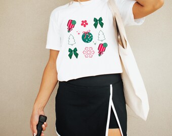 Pickleball Christmas sweatshirt,Christmas Pickleball coquette sweatshirt,Christmas pickleball shirt, coquette pickleball Christmas gift,pink