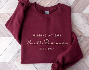Sudadera con capucha para propietario de una pequeña empresa, regalo para propietario de una pequeña empresa, sudadera unisex personalizada para el año.