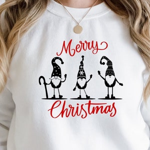 Christmas Gnomes Sweatshirt, Merry Christmas Sweatshirt, Three Gnomes Sweatshirt, Christmas with my Gnomes, Christmas Day Gift