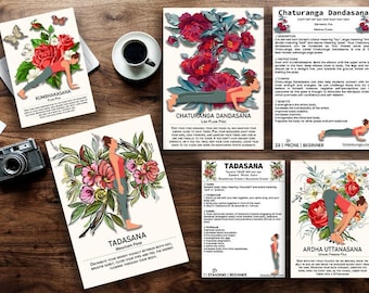 Yoga Printable Cards - Etsy