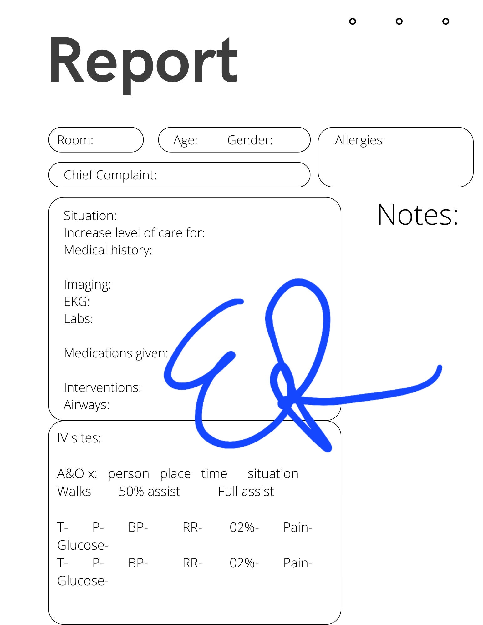 Patient Information Sheet/patient Report Easy - Etsy