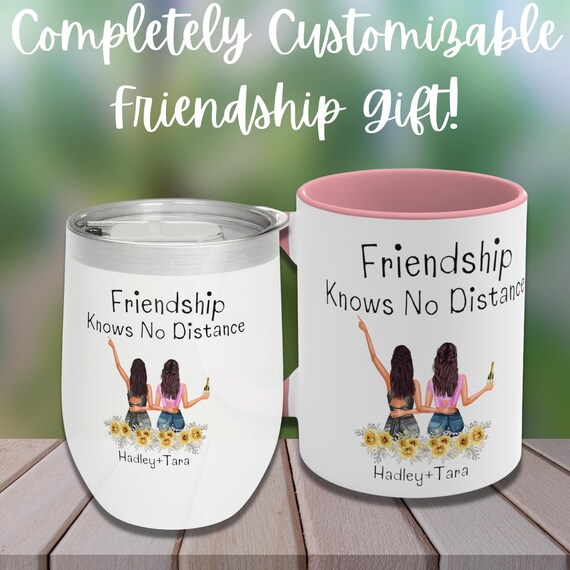 Personalized Friendship Mug Friendship Knows No Distance Mug