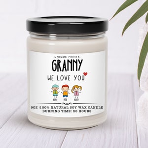 Personalized Granny Gift, Granny Scented Candle, Soy Candle, Granny To Be, Granny Christmas Gift, Granny Gift from Kids, Granny Gift