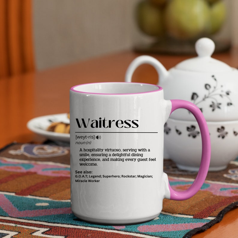 Waitress Definition Mug, Waitress Coffee Mug, Waitress Gift, Waitress Cup, Waitress Appreciation