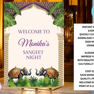 Celebrate Your Sangeet Event with Our Elegant Ceremony Welcome Sign