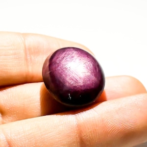 Rubino stellato naturale, pietra sciolta "17X19X12 mm di 43,5 carati" Gemma di rubino stellato rosa, per la creazione di collane, gemma fatta a mano, per la creazione di gioielli