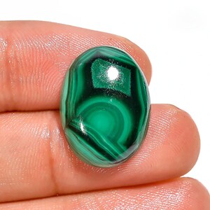 Malachite Cabochon, Loose Gemstone, 15X20 mm 18.83 Crt, 100% Natural Malachite stone, Top Quality, Green Malachite Gemstone, Making Jewelry