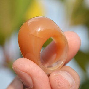 Aventurine Gemstone Ring: Handmade Solid Statement Ring, Size 7