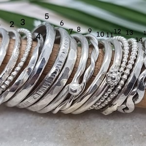 Handmade Solid Sterling Silver 925 Stacking Rings
