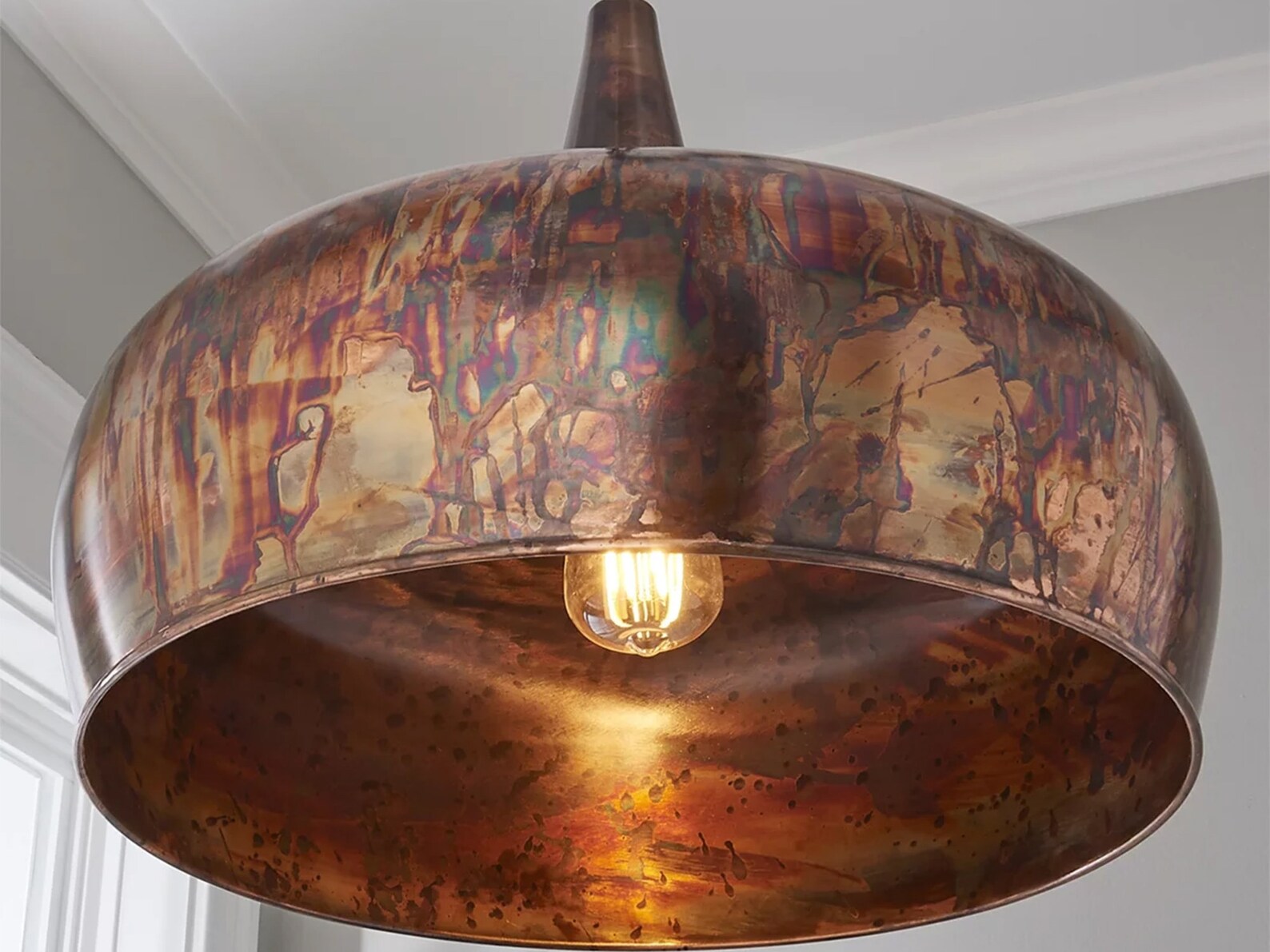 Industrial Copper Light Shade Ceiling Lamp Handmade Pendant Etsy
