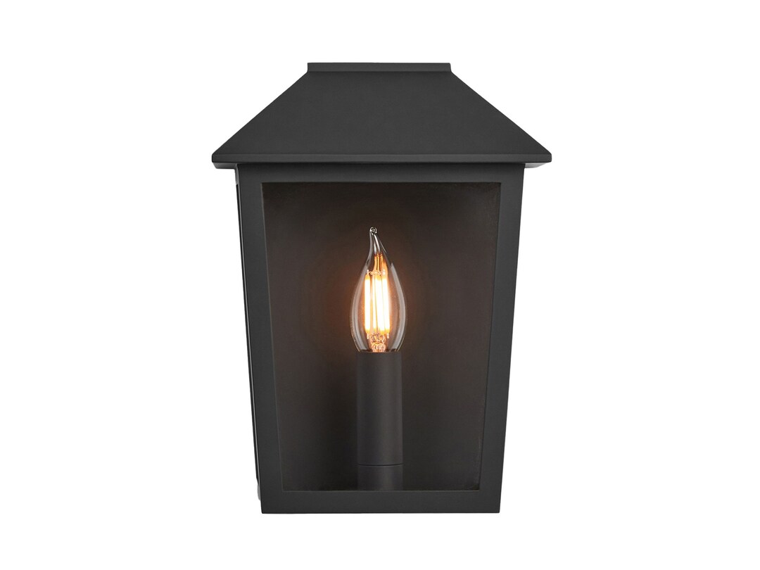 Black Farmhouse Exterior Lighting Outdoor Lamp Hand Etsy