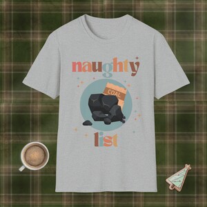 Naughty List T-shirt with Coal: Wear your mischievous side with pride!